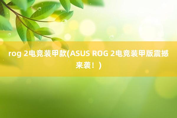 rog 2电竞装甲款(ASUS ROG 2电竞装甲版震撼来袭！)