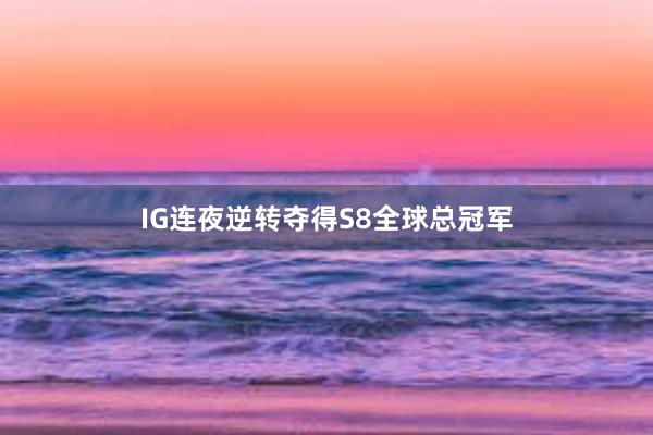 IG连夜逆转夺得S8全球总冠军