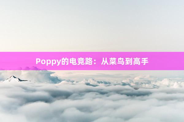 Poppy的电竞路：从菜鸟到高手